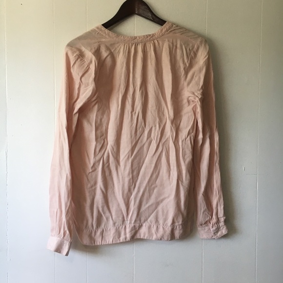 • anthro three dots peachy pink popover blouse • - Picture 4 of 4